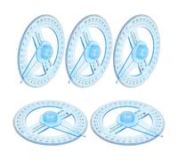 Toddmomy Transportador de Ángulos Semicircular de Plástico Resistente y Portátil Brazo Oscilante para Aula y Dibujo Técnico, Paquete de 5 Piezas para Estudiantes y Profesionales