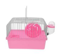 Toddmomy Transportín de Viaje para Hámster Jaula Portátil para Pequeños con Soporte para Botella Accesorios para Hámsteres y Chinchillas Espacioso