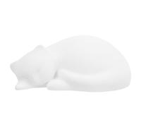 Toddmomy Urna funeraria de Resina con Forma de Gato para Cenizas - Figura Conmemorativa de Gato durmiendo - Estatua de condolencia, Regalo de por la pérdida de una Mascota y Recuerdo - Color Blanco