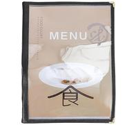 Toddmomy Wedding Decoration Tapas de Menú Transparentes 6 Página 12 Tapas de Menú de Transparentes Cubierta de Menú con Ribete de Cuero Sintético Y Esquinas Decorativas para Bar Casamento Decoração