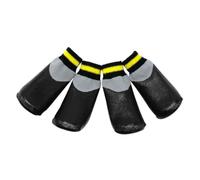 Toddmomy Zapatos Impermeables para Perros Pequeños, Calcetines de Goma Antideslizantes para Proteger Patas en Terrenos Fríos y Embarrados, Set de 4 Piezas Negro