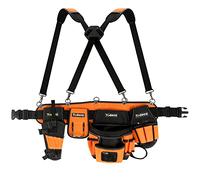 Todeco - Cinturón de puerta para herramientas, bolsa de herramientas con baudero ajustable, cinturón de bricolaje magnético, para la fijación de tornillos, pernos, clavos, puntas y destornilladores