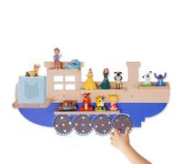 Todeco Estantería magnética de Pared para Caja Toniebox y Tonies, hasta 10-15 Figuras Tonie, Tonie Regal niña y niño, Forma del Barco