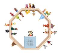 Todeco Estantería magnética de Pared para Caja Toniebox y Tonies, hasta 60-70 Figuras Tonie, Independiente o montado en la Pared, Tonie Regal niña y niño, Octágono