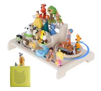 Todeco Estantería magnética de Pared para Caja Toniebox y Tonies, con Bandeja giratoria extraíble, hasta 20-25 Figuras Tonie, Estantería Independientes, Tonie Regal niña y niño, Pasos