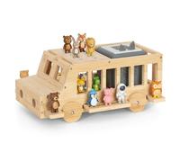 Todeco Estantería magnética para Caja Toniebox y Tonies, hasta 20-30 Figuras Tonie, Tiras Magnéticas Reforzadas, Estantería Independientes, Tonie Regal para niña y niño, Coche 3D con Ruedas