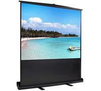 Todeco Pantalla de proyección en Suelo Aluminio 80 Pulgadas, Plegable Portátil, Manual Plegable, con Soporte, para Patio, el hogar, Teatro Exterior, 163 x 123 cm, Formatos 1:1, 4:3, 16:9, HD 4K 3D…