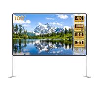 Todeco Pantalla de proyección portátil de 100 Pulgadas, 16: 9 4K HD Plegable Pantalla de película al Aire Libre con Bolsa de Transporte, para Casa Oficina Patios