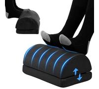 Todeco Reposapiés Ergonómico Ajustable para Oficina, Reposapiés Ajustable con Alfombrilla Antideslizante Reposapiés Apoyo Adicional de la Pierna para Casa e Oficina (Negro)