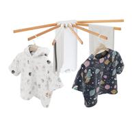 Todeco Tendedero Pared Plegable, Tendedero de Madera, Tendederos Plegables para Interior y Exterior, Estantes de Secado Ropa su Sitio en la Ducha, en el Baño o en el Balcón, Jardín