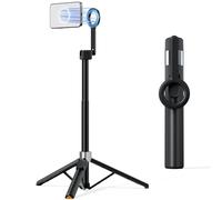 TODI Trípode magnético de 60 pulgadas para iPhone, mini palo magnético para selfie, compatible con iPhone serie 12-17 con anillo de metal