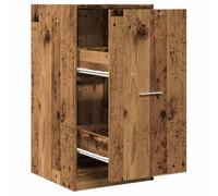 Todiikf Armario de farmacia con aspecto de madera envejecida, 40 x 41 x | Armario auxiliar versátil para dormitorio y oficina con 2 cajones, armario extraíble y placa superior resistente.