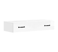 Todiikf Mesa auxiliar montada en la pared, color blanco brillante, 87,5 x | Estante flotante de pared con cajón para dormitorio y pasillo, ofrece una capacidad de carga de 60 kg y ahorra espacio.