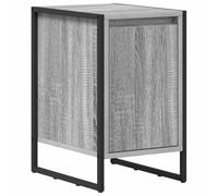 Todiikf Mesita de noche Sonoma gris 39,5 x 30 x 50 cm madera acero | Esta mesa auxiliar tipo loft aporta encanto industrial a tu dormitorio y sirve como un estante estable.