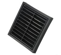 Todikaper Rejilla de ventilador de escape de polipropileno negro de 100 mm
