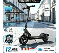 TODIMART Scooter Eléctrico para Adultos, Scooter Eléctrico Urbano, Batería de 48V 13Ah, Velocidad de 24km/h, Alcance de 40-45km, Scooter Eléctrico Plegable y Portátil para Viajes Diarios BLANCO