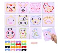 Todler Sewing Kit String Knitting Boards - Educational Lacing Cards Set, Safe Crafting Toy For Young Learners | Kindergarten Teaching Tool, Parent Guided Activity, Interactive Skill Building Game