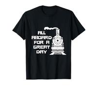 Todo a Bordo para un Gran día Locomotora Camiseta