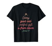 Todo bien es desde arriba Árbol de Navidad Dios Fe Jesús Camiseta