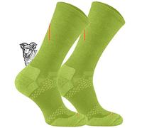 TODO BP Calcetines de senderismo de merino para hombre, mujer, niños. Calcetines de trekking de lana merina transpirable, anti-ampollas - Producción en la UE, lima, 43-46