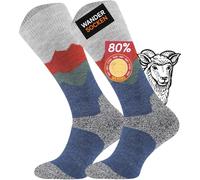 TODO BP Calcetines de senderismo de merino para hombre, mujer, niños. Calcetines de trekking de lana merina transpirable, anti-ampollas - Producción en la UE, 43-46