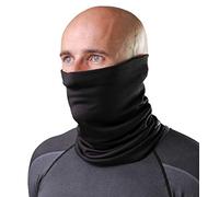 TODO Braga Cuello, Bufanda de tubo universal pañuelo de invierno para correr Viclismo Hombres Moto multifuncional vellón a prueba de viento esquí calentador de cuello fútbol Negro