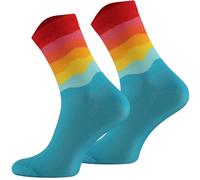 TODO Calcetines de ciclismo para hombre y mujer, transpirables para ciclismo de carretera, Calcetines de ciclismo con diseño para hombre, también ideales como calcetines para correr., 43-46