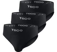 TODO Calzoncillos elásticos Deportivos para Hombre (3 Unidades) Transpirables, Ropa Interior Deportiva para Hombre, sin Rozaduras (Talla S-3XL), 3 x Negro, S/M