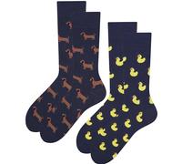 TODO Colores Calcetines divertidos con estampados - Multicolores, coloridos, locos para la alegría de vivir, 44-46