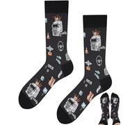 TODO Colores Calcetines divertidos con estampados - Multicolores, coloridos, locos para la alegría de vivir, 39-42