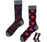 TODO Colours Calcetines divertidos con diseño para hombre y mujer, divertidos, multicolor, Amore Mio, 43-46