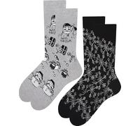 TODO Colours Divertidos calcetines con diseño - Multicolor, colorido, loco para la alegría de vivir, 2 pares de calcetines navideños Box C, 45-47