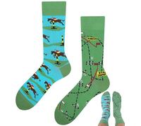 TODO Colours Divertidos calcetines con diseño - Multicolor, colorido, loco para la alegría de vivir, 35-38