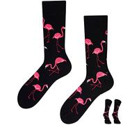 TODO Colours Divertidos calcetines con diseño - Multicolor, colorido, loco para la alegría de vivir, Flamingo Lover, 47-50