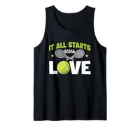 Todo Comienza con Amor - Tenista Amante del Tenis Camiseta sin Mangas