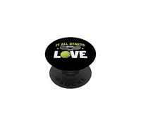 Todo Comienza con Amor - Tenista Amante del Tenis PopSockets PopGrip Adhesivo