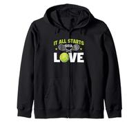 Todo Comienza con Amor - Tenista Amante del Tenis Sudadera con Capucha