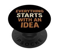 Todo Comienza con una Idea Bronce PopSockets PopGrip Adhesivo