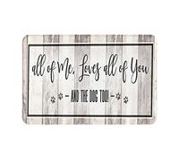Todo De Mí Te Ama A Todo De Ti Y El Perro También Paw Pet Felpudos Entrada Suave Alfombrilla De Baño Cómoda Felpudo De Entrada para Interior Puerta Jardín 40X60Cm