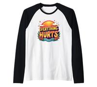 Todo Duele Divertido Entrenamiento en el Gimnasio Todo Duele Camiseta Manga Raglan