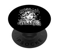 Todo el azúcar, no papá. dama retro PopSockets PopGrip Adhesivo