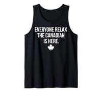 Todo el Mundo se relaja El Canadiense está aquí Hoja de Arce Envejecida Camiseta sin Mangas