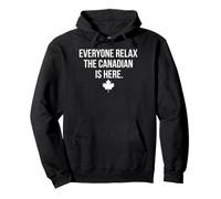 Todo el Mundo se relaja El Canadiense está aquí Hoja de Arce Envejecida Sudadera con Capucha