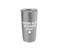 Todo el mundo se relaja El canadiense está aquí hoja de arce envejecida Vaso térmico de acero inoxidable de doble pared