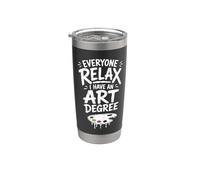 Todo el mundo se relaja Tengo un título de arte Divertido Artista Vaso térmico de acero inoxidable de doble pared