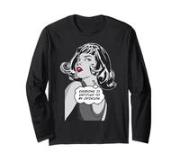 Todo el Mundo Tiene Derecho a mi opinión Sarcástica Pop Art Girl Manga Larga