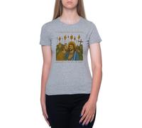 Todo Empezó con Un Beso Camiseta De Manga Corta con Cuello Redondo Gris para Mujer T-Shirt Short Sleeve Grey Crewneck tee For Women