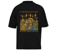 Todo Empezó con Un Beso Camiseta Unisex Negra Baggy tee para Hombre Mujer T-Shirt Unisex Schwarz Baggy tee Für Männer Frauen