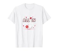 Todo en o Nada Juego Cita Casino Amante Regalo Camiseta, Hombre, Blanco, 4XL