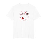 Todo en o Nada Juego Cita Casino Amante Regalo Camiseta, Hombre Tallas Grandes, Blanco, 4X Alto